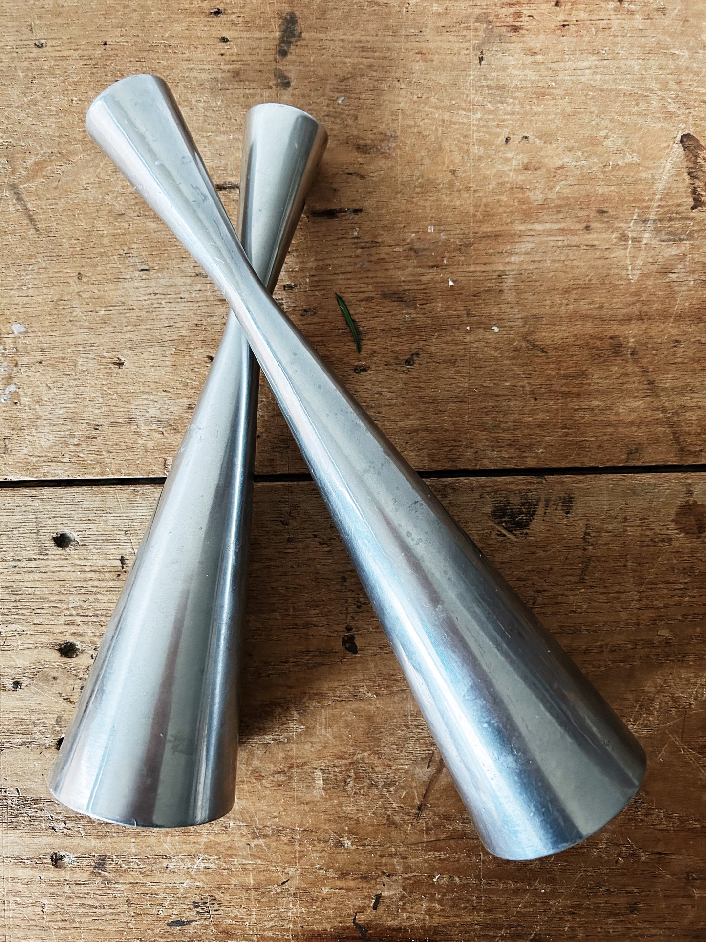 Vintage Chrome Swedish Candle Holders