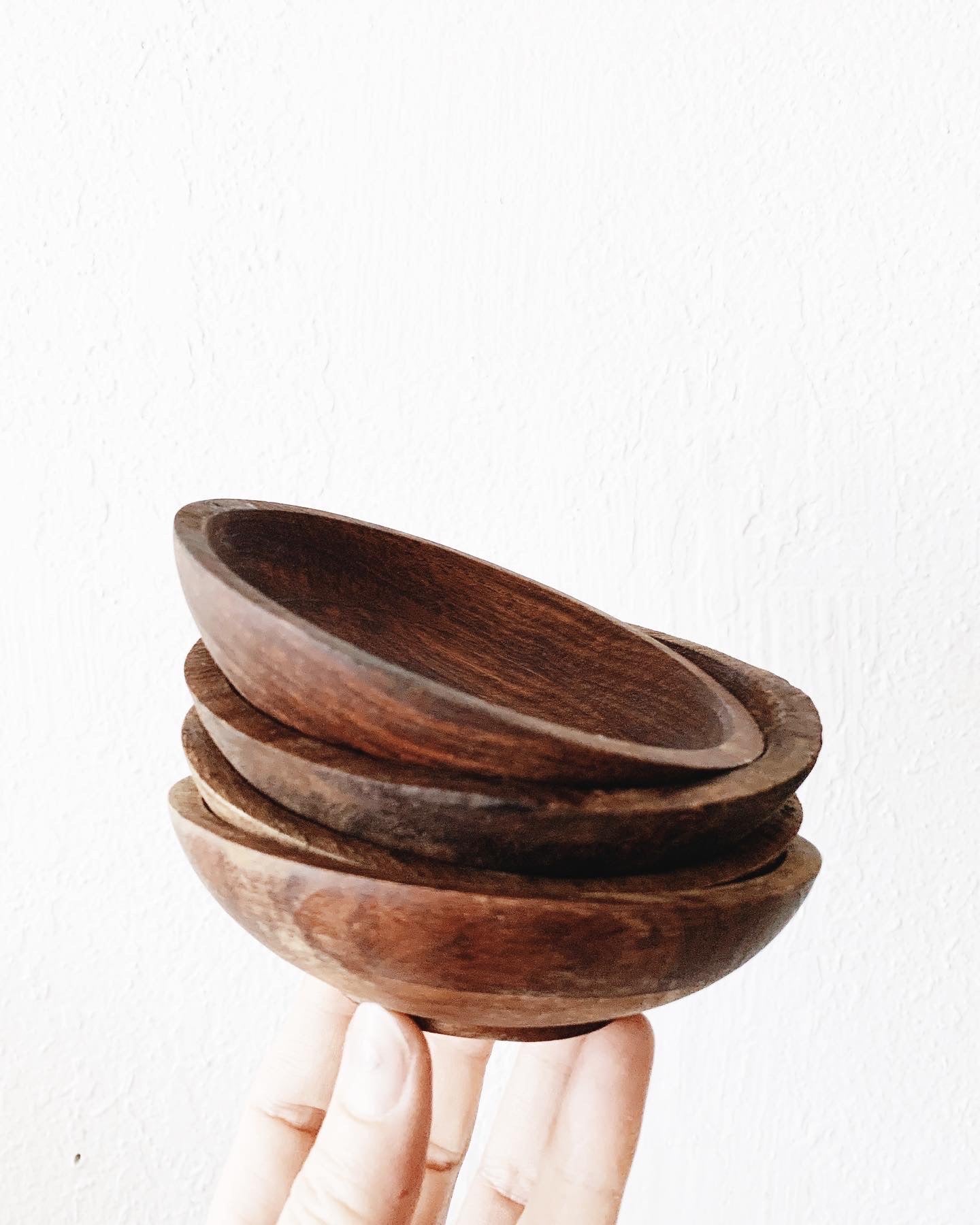 Handmade Mini Wood Bowl Set