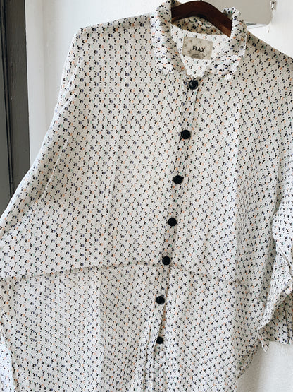 FLAX Long Linen Button Up