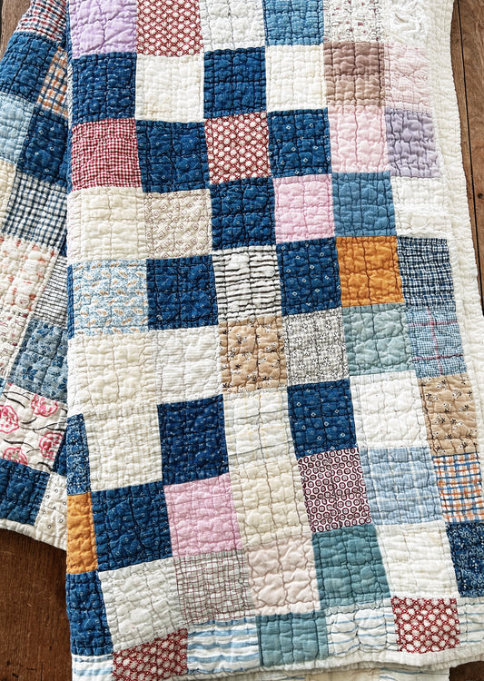 Vintage Cotton Patchwork Quilt