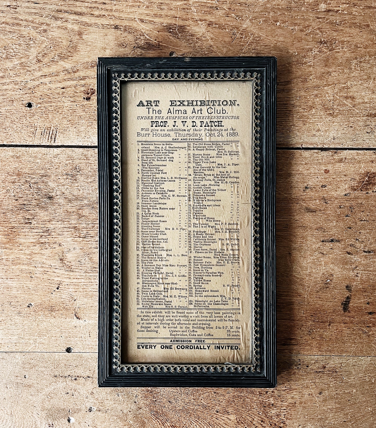 Antique Art Exhibit Advertisement