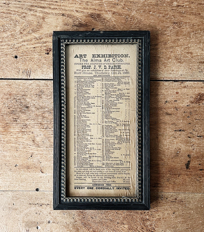 Antique Art Exhibit Advertisement