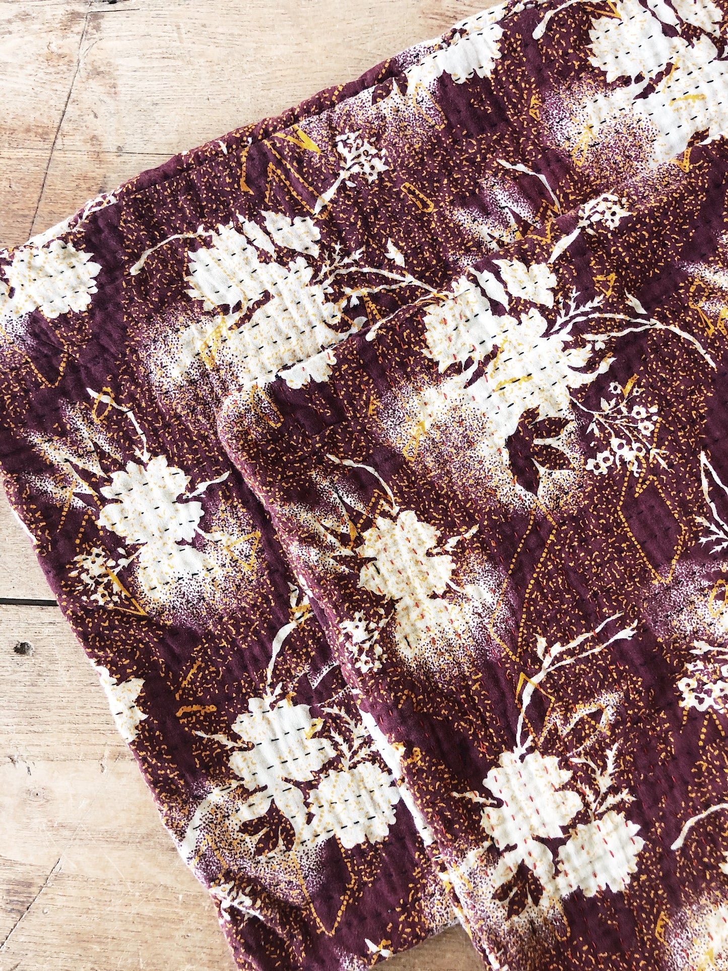 Vintage Kantha Quilt Pillow Cover