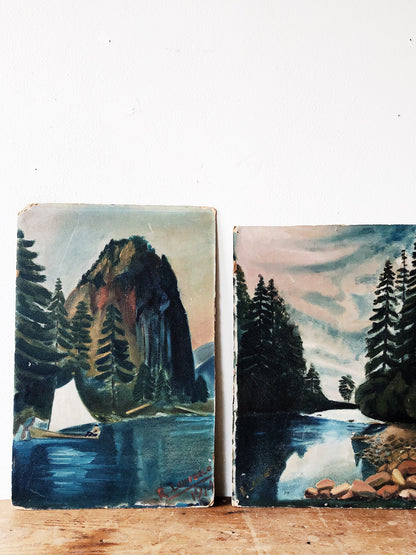 Antique Oil Landscape Paintings