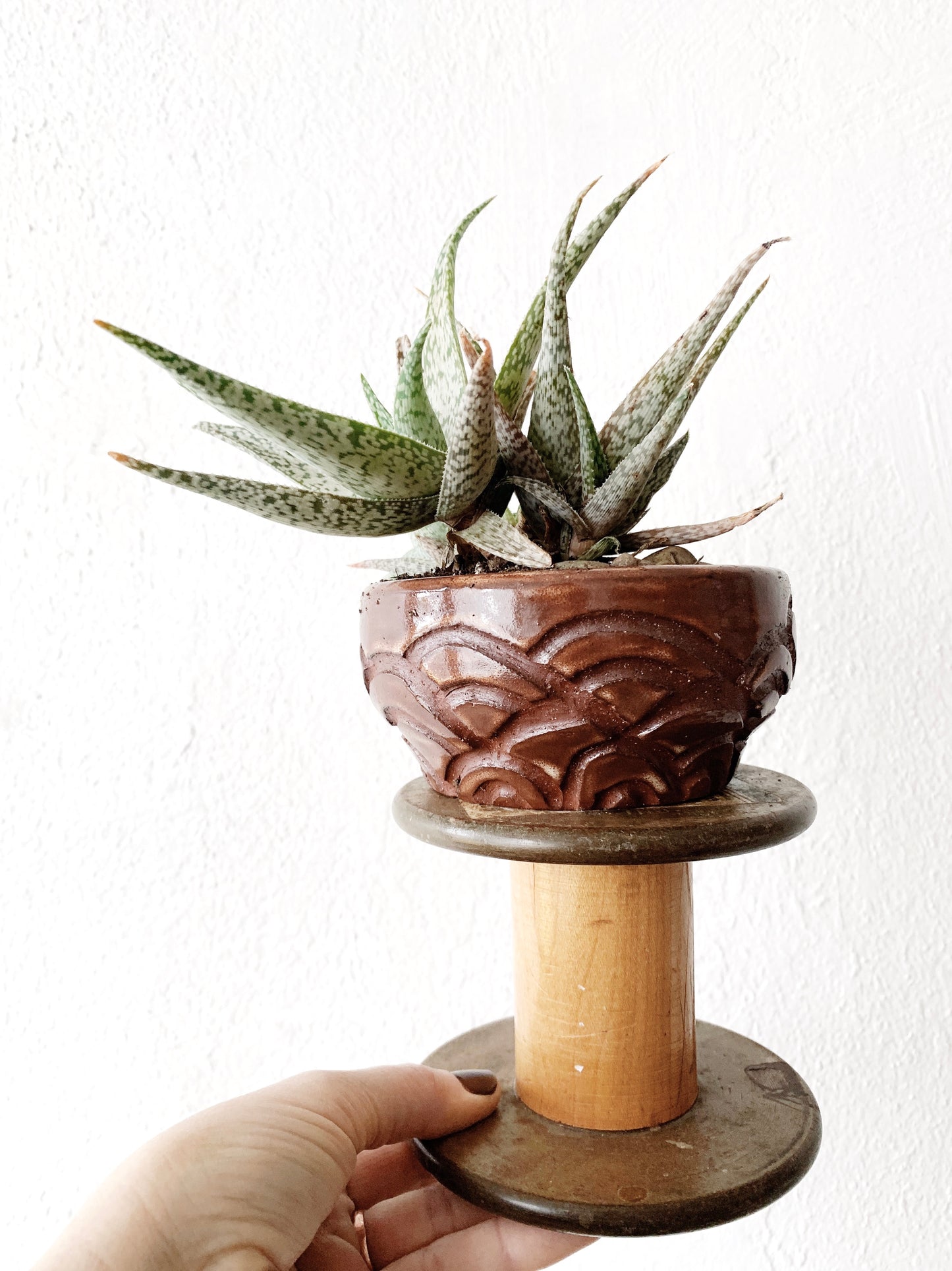 Vintage Spool Plant Stand
