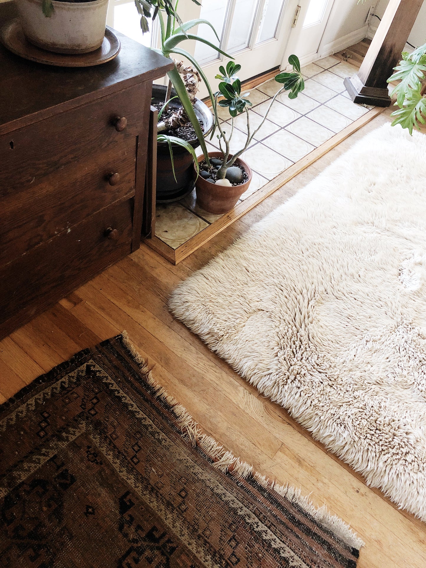 RESERVED SARAH Vintage Wool Flokati Rug