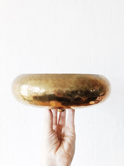 Vintage Brass Saucer Planter