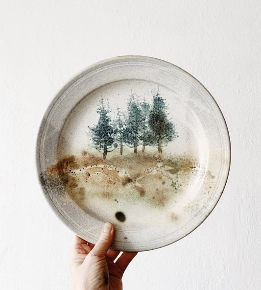 Hand Painted Art Plate with Hanger
