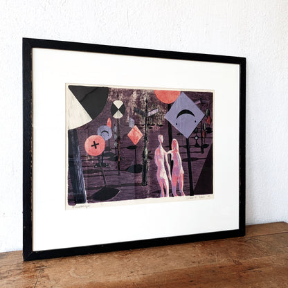 Mid Century Original Framed Art