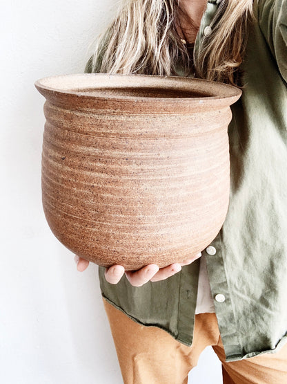 Large Handmade Stoneware Pot