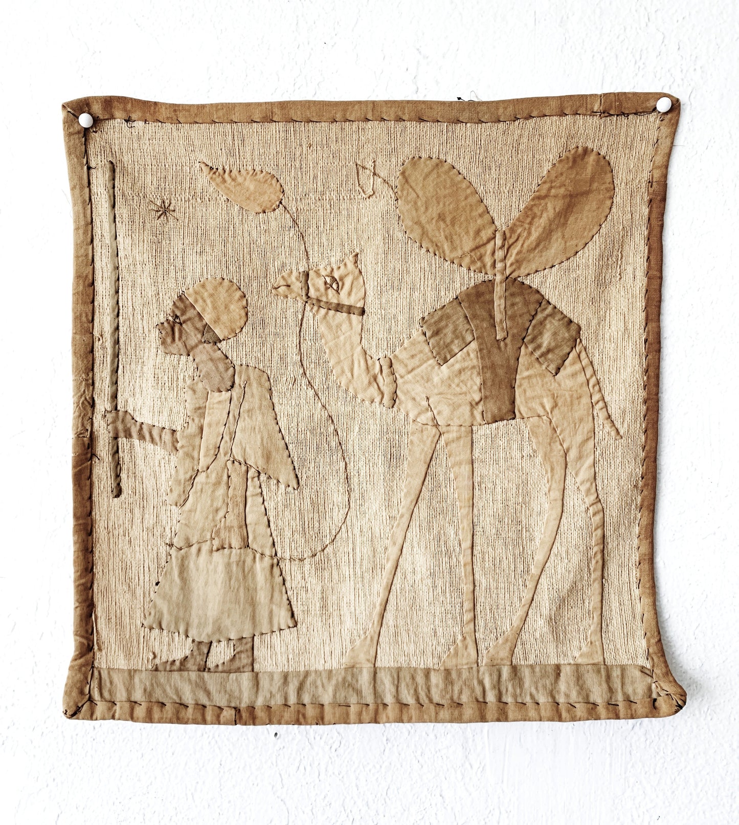 Vintage Art Deco Egyptian Revival Tapestry