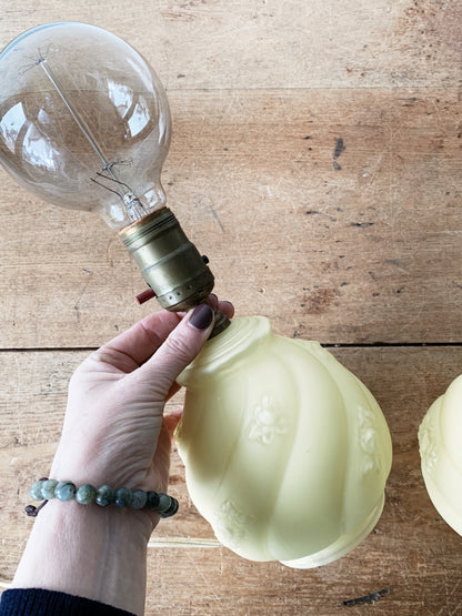 1940’s Yellow Glass Lamp