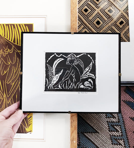 Vintage Woodcut Print