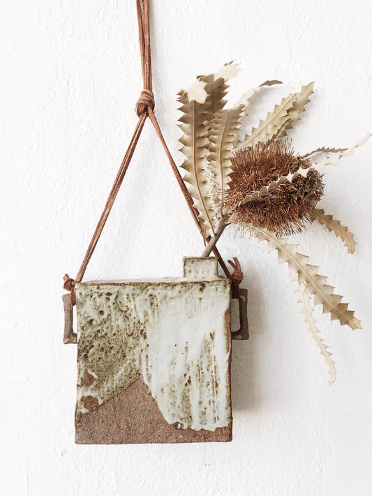Hand Built Ceramic Hanging Vase