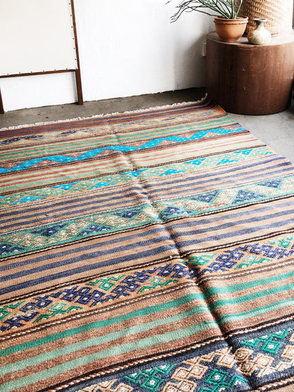 Vintage Turkish Cicim Kilim Rug