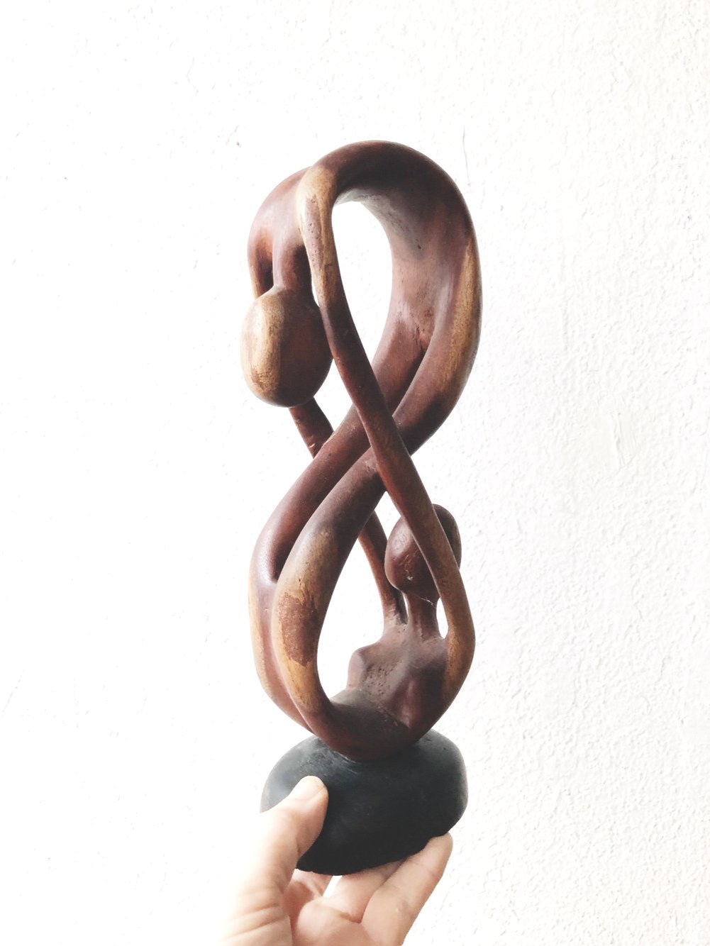 Vintage Infinity Carved Sculpture