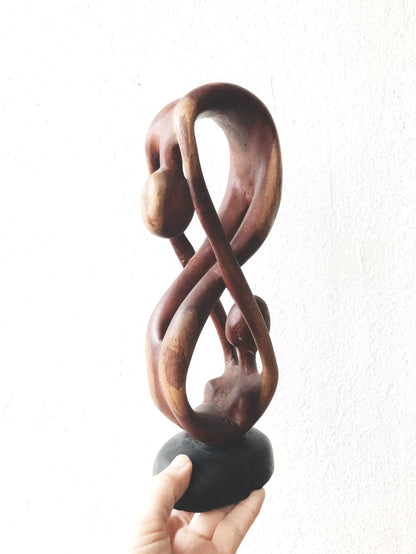 Vintage Infinity Carved Sculpture