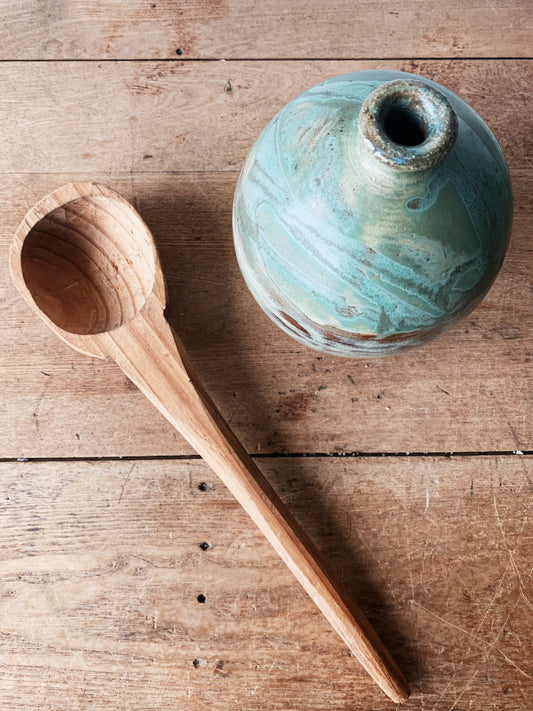 Large Carved Wood Spoon