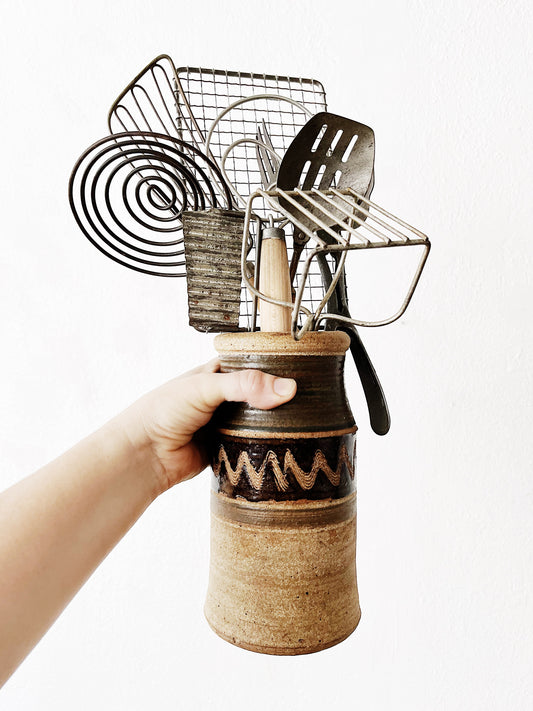 Primitive Wood and Wire Utensil Set