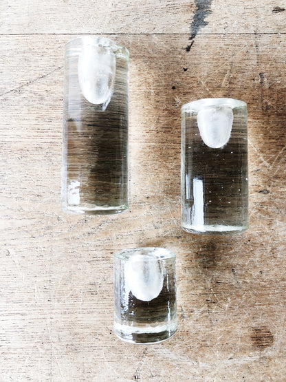 Vintage Blenko Modernist Art Glass Candleholders
