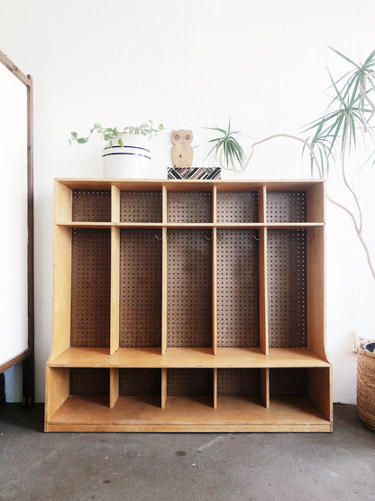 Vintage Wooden Locker Storage