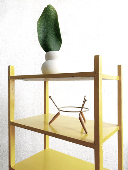 Sunny Yellow Vintage Wood Shelf