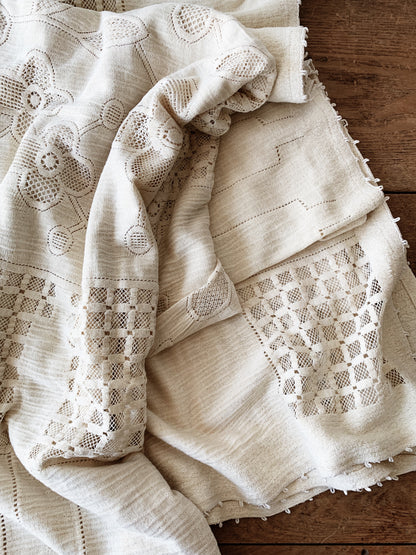 Vintage Twin Size Panel Bedspread or Tablecloth