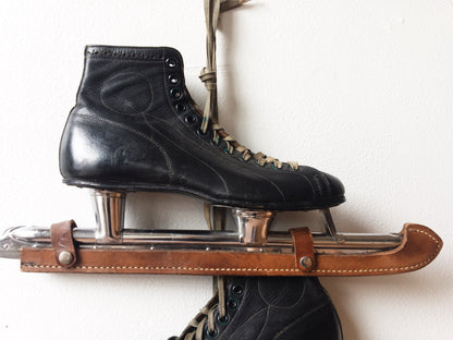 Vintage Leather Ice Skates