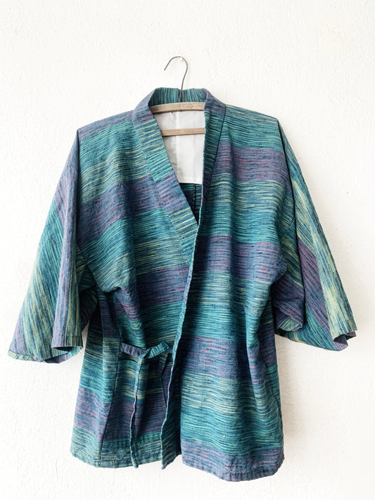 Handmade Shorty Striped Kimono