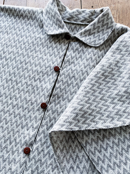 Vintage Chevron Wool Poncho