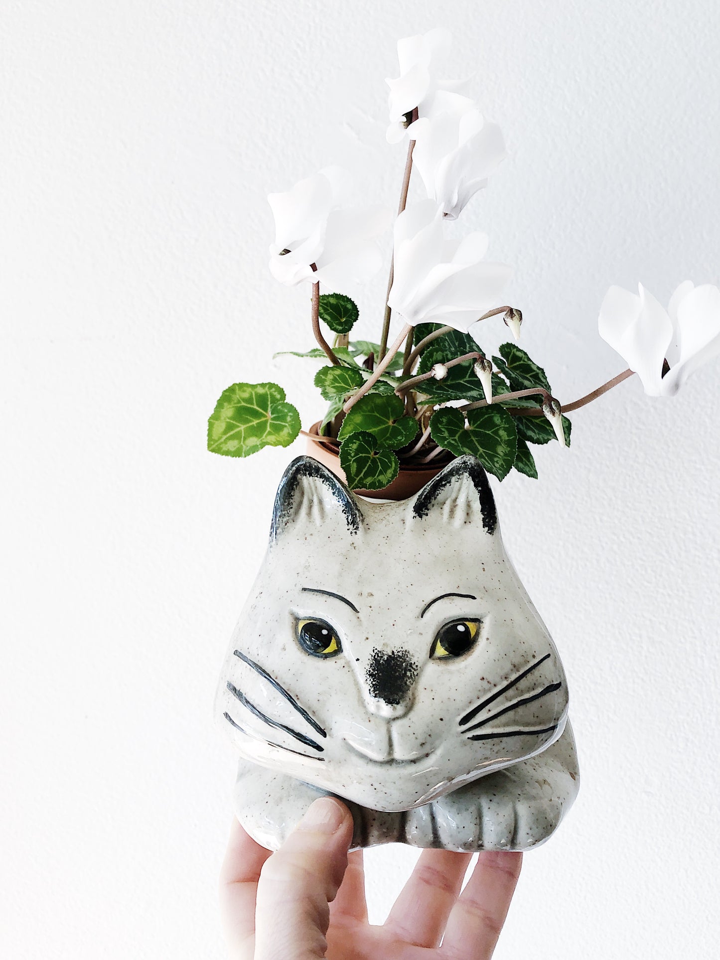 Vintage Kitty Ceramic Planter