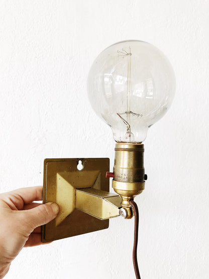 Art Deco Greist Brass Desk / Wall Lamp