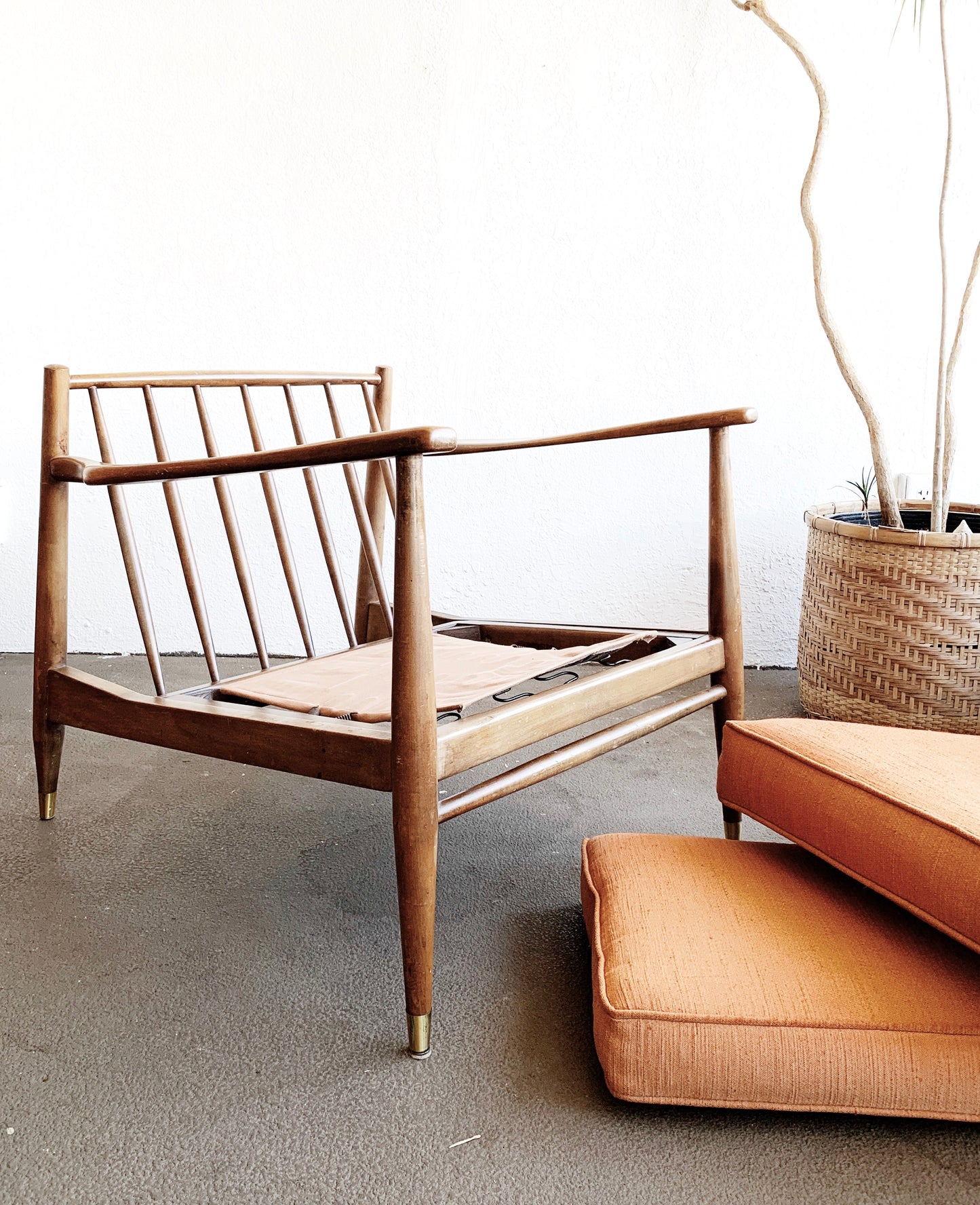 Mid Century Wood Framed Chair