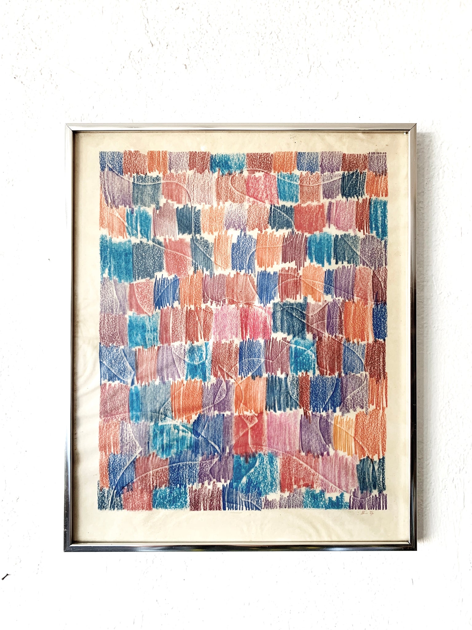 Original framed Abstract Pastel by Oregon Artist