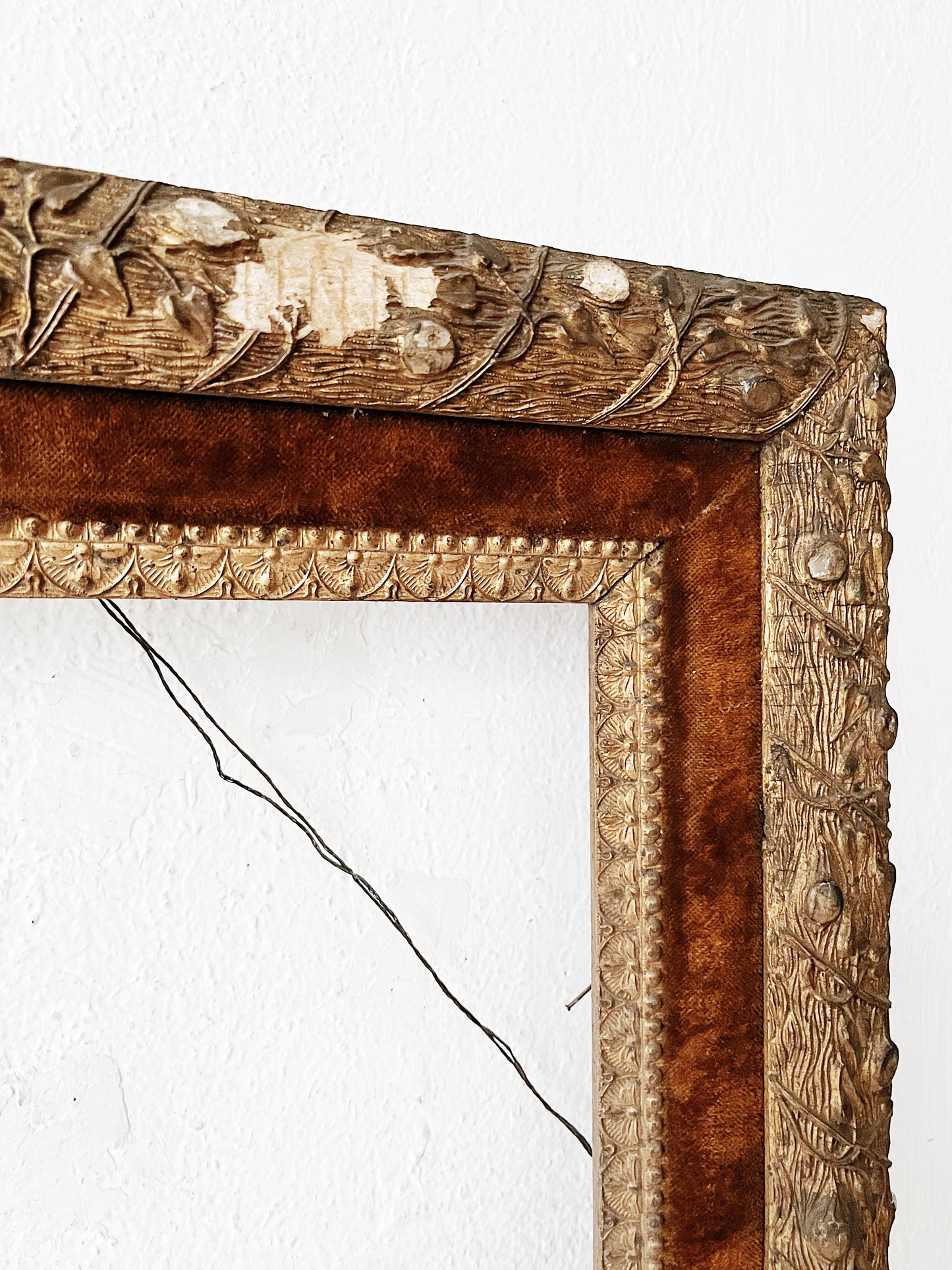 Large Antique Carved Wood Frame