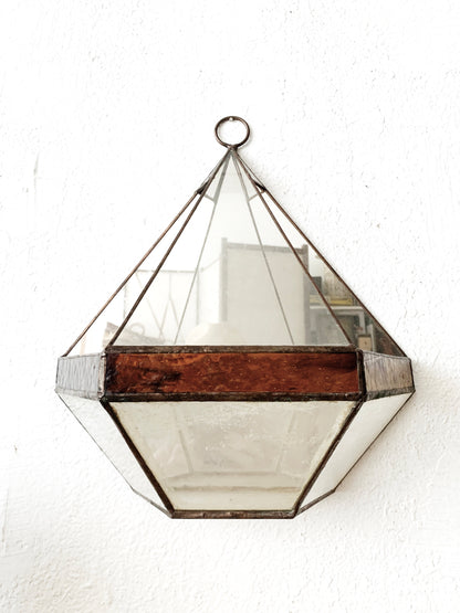 Handmade Stained Glass Hanging Terrarium