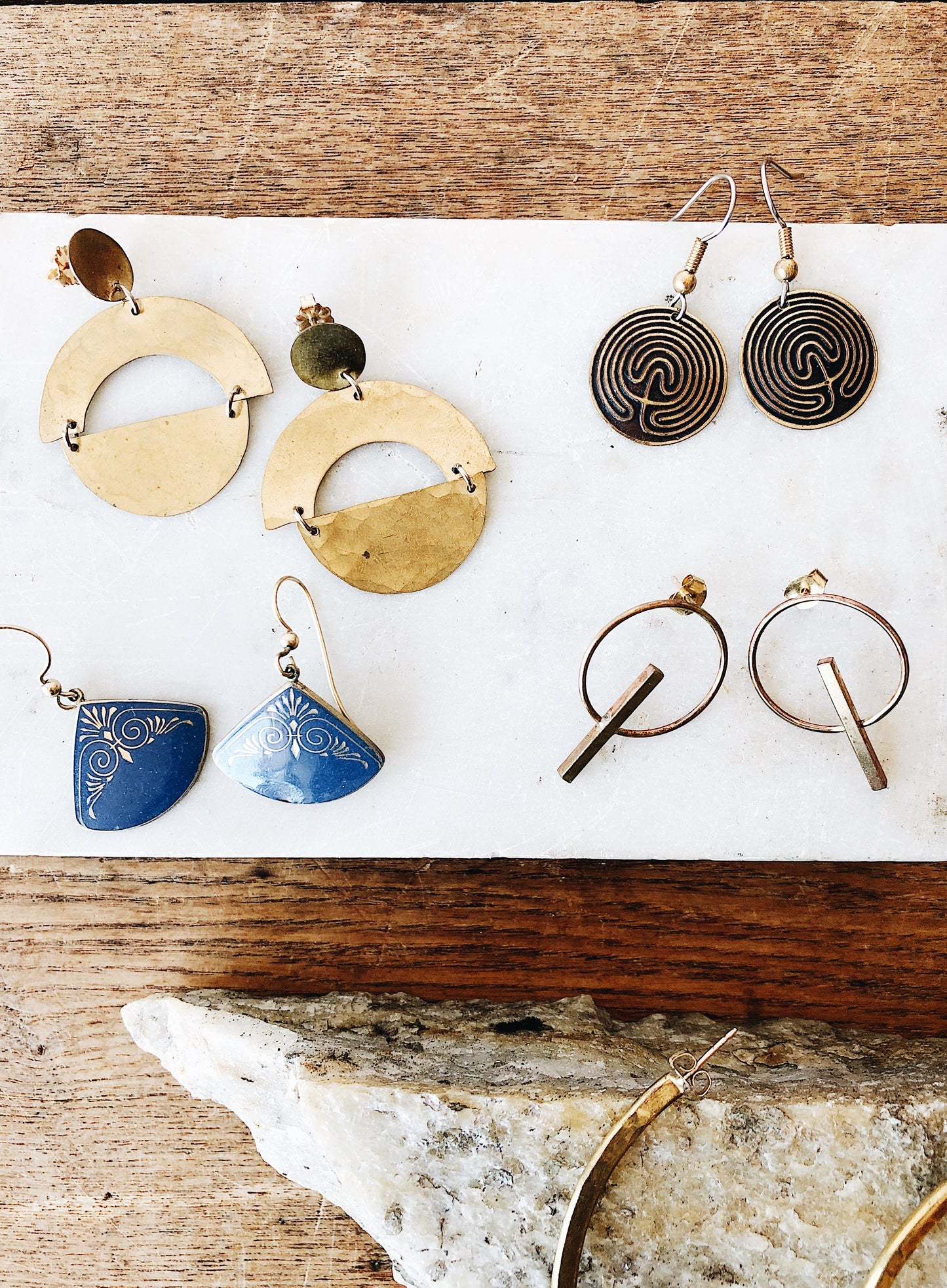 Handmade Brass Or Vintage Earrings