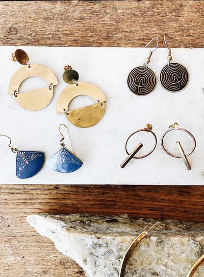 Handmade Brass Or Vintage Earrings