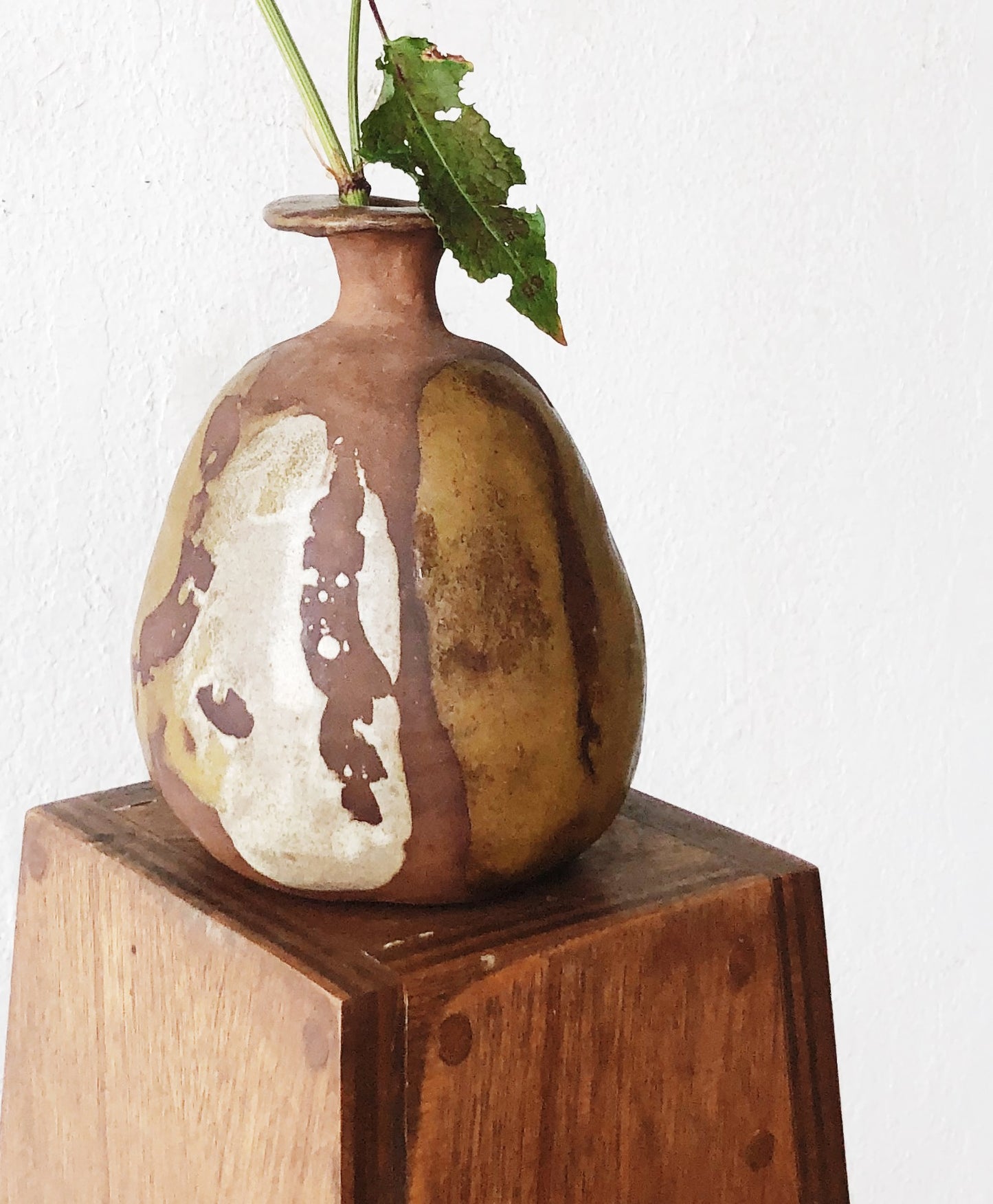 Tall Vintage Wood Display Plinth