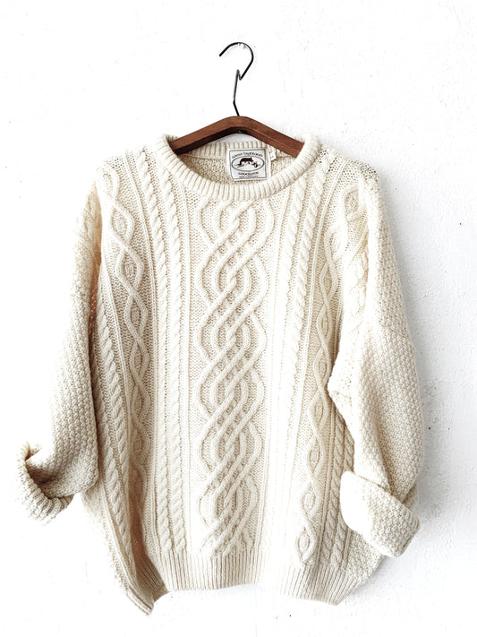 Vintage Scottish Wool Cable Knit