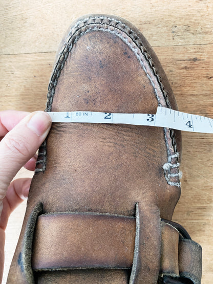Vintage Handmade Leather Mocs 8.5/9 Women’s
