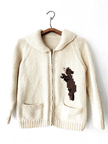 RESERVED Vintage Wool Hand Knot Cardigan