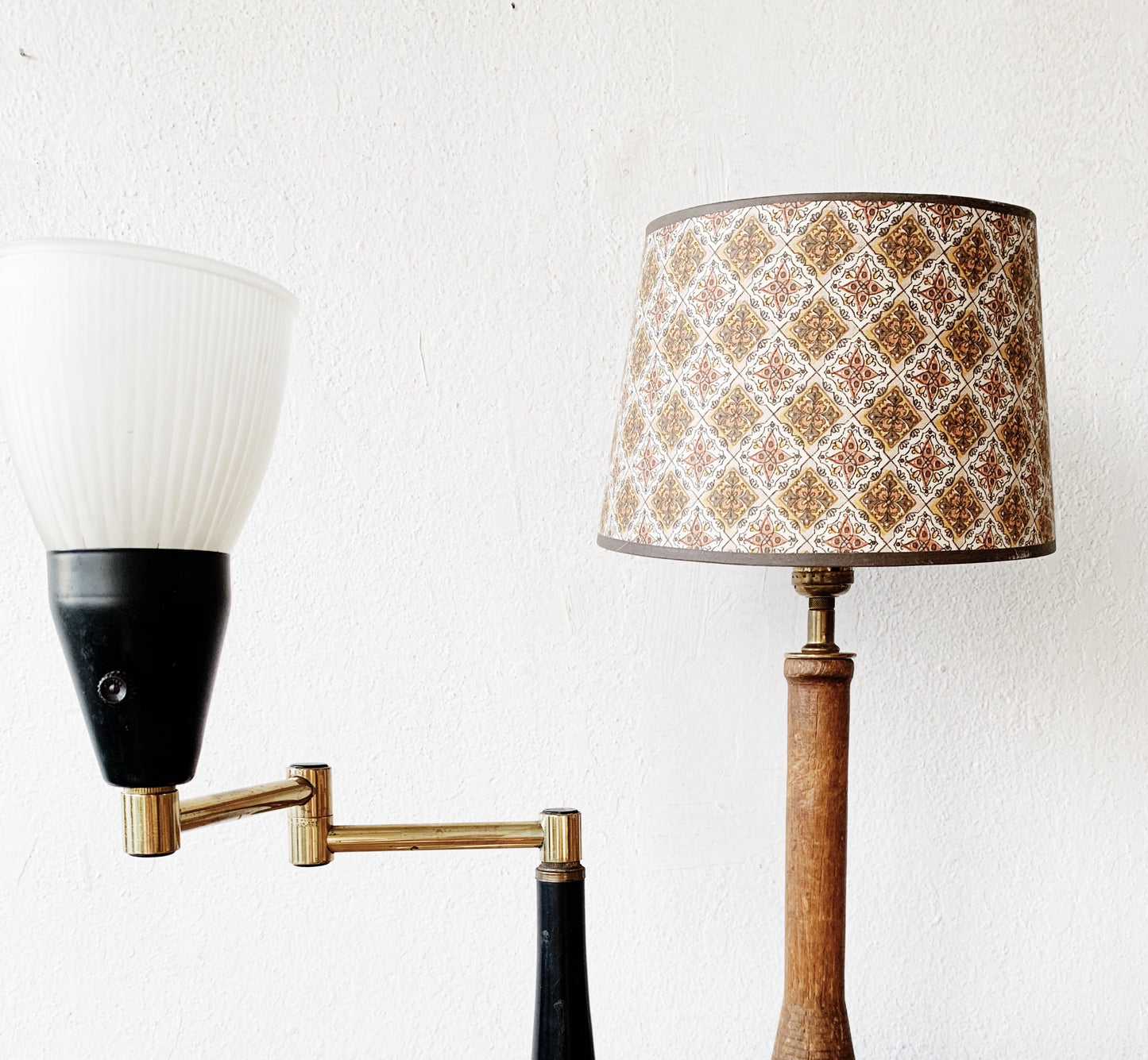 Mid Century Swing Arm Brass Lamp