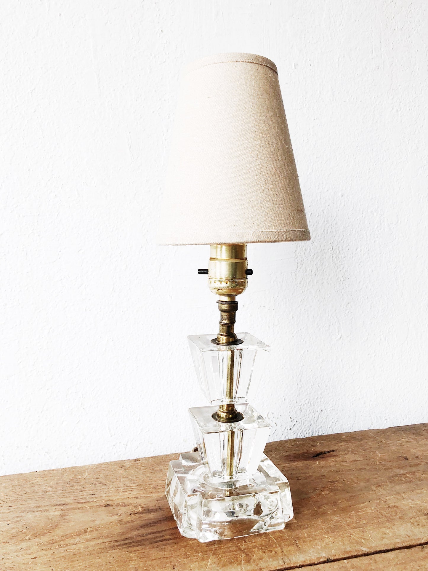 Deco Era Block Glass Lamp
