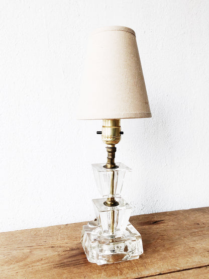 Deco Era Block Glass Lamp
