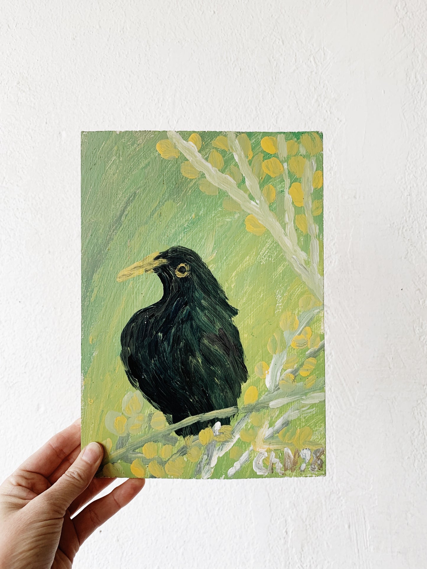 Amateur Art Crow Painting
