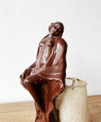 Art Nouveau Chalkware Lamp