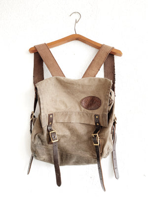 Vintage Frost River Waxed Canvas and Leather Backpack