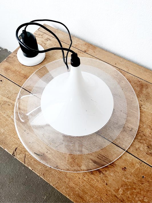Vintage Scandinavian Lucite Pendant Lamp