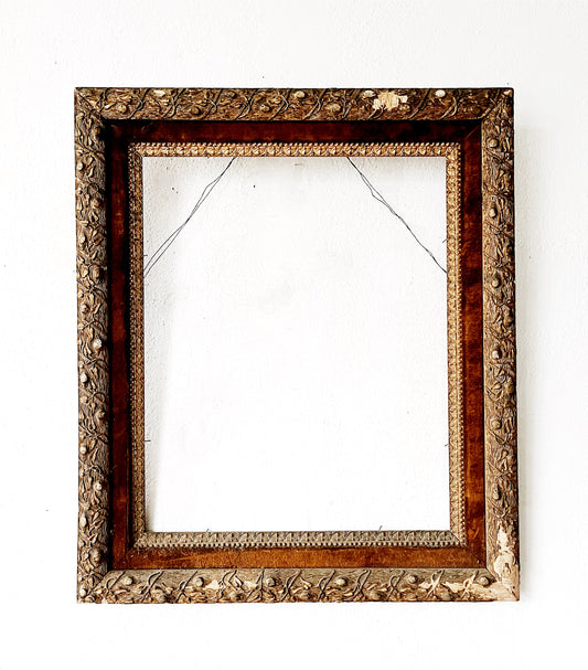 Large Antique Carved Wood Frame